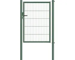Stabgitter-Einzeltor ALBERTS 100 x 125 cm inkl. Pfosten 6 x 6 cm grün