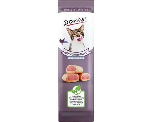 Katzensnack DOKAS Hühnchenrolle mit Thunfisch 10 g