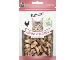 Katzensnack DOKAS Hühnerherzen gefriergetrocknet 15 g