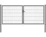 Hornbach Stabgitter-Doppeltor ALBERTS 298,8 x 125 cm inkl. Pfosten 6 x 6 cm anthrazit