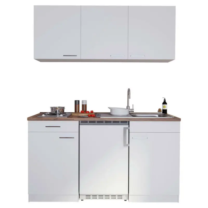 Miniküche 150 cm in Weiß