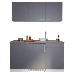 Miniküche 150 cm in Grau