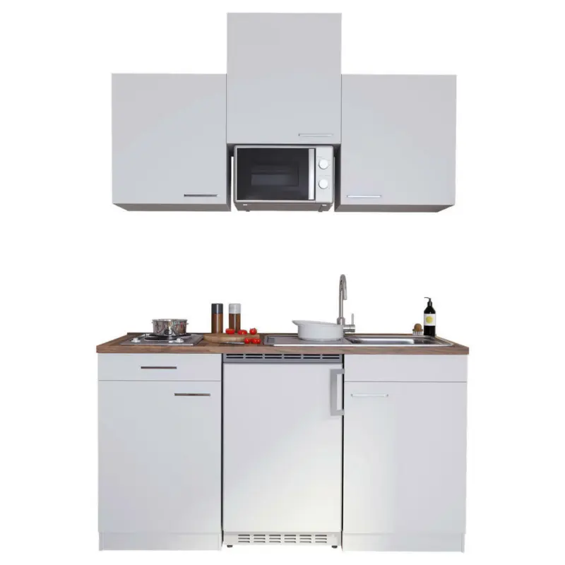 Miniküche 150 cm in Weiß