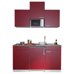 Miniküche 150/200/60 cm in Rot