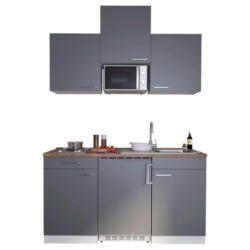Miniküche 150 cm in Grau