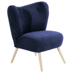 Sessel in Velours Blau