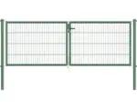 Hornbach Stabgitter-Doppeltor ALBERTS 298,8 x 100 cm inkl. Pfosten 6 x 6 cm grün