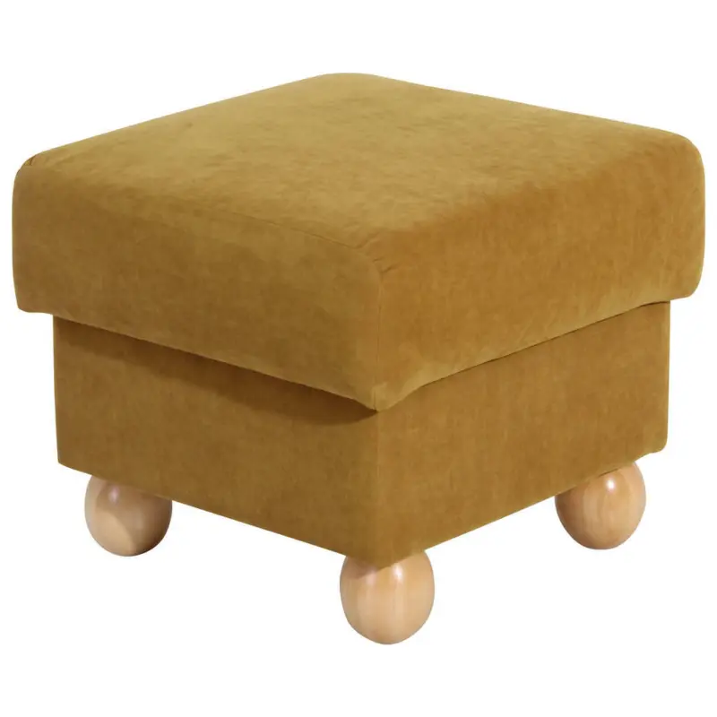 Hocker in Textil Gelb