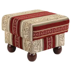 Hocker in Textil Rot