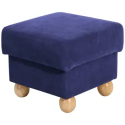 Hocker in Textil Blau