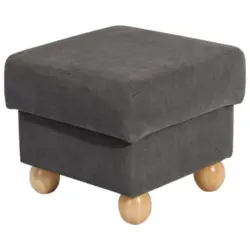 Hocker in Textil Grau