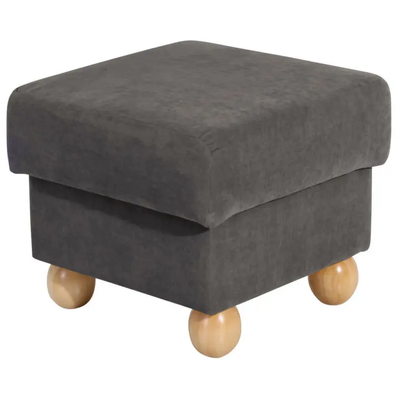 Hocker in Textil Grau