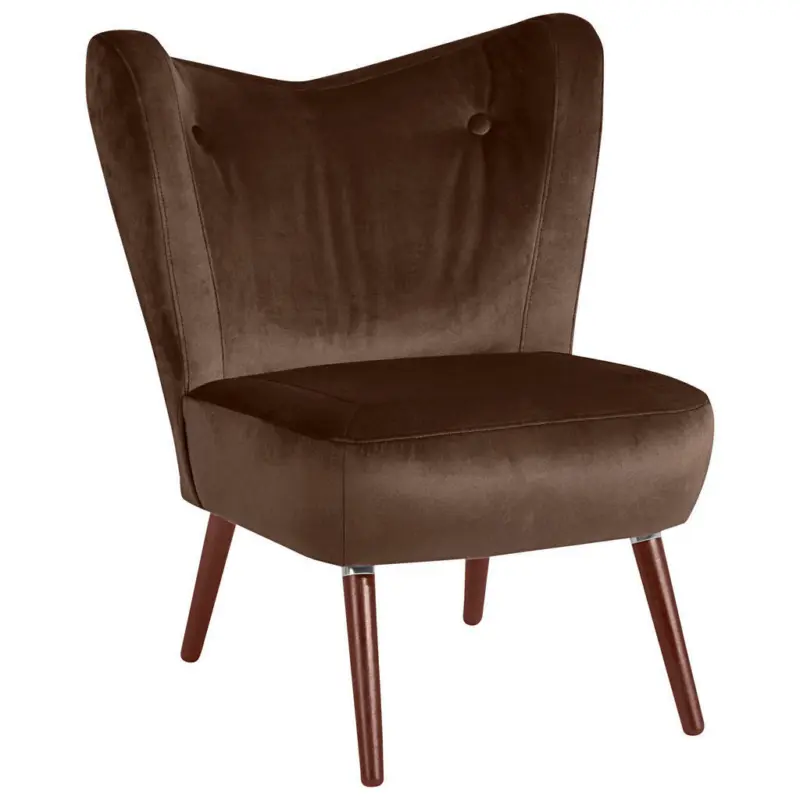 Sessel in Samt, Velours Braun