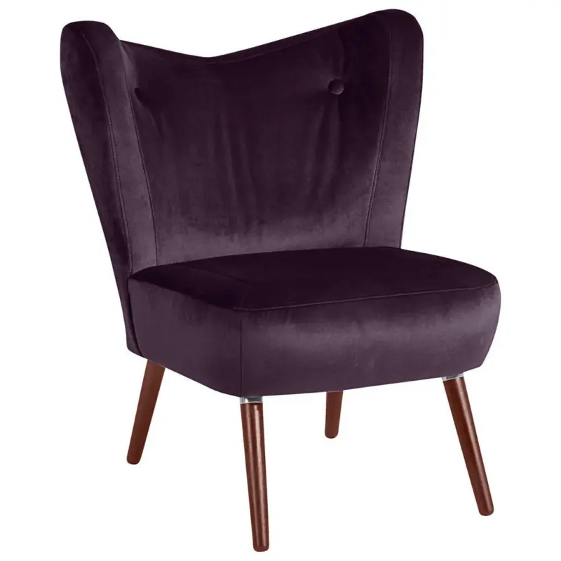 Sessel in Samt, Velours Lila