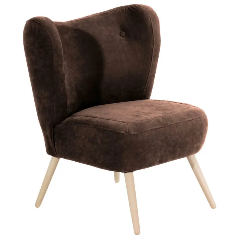 Sessel in Velours Braun