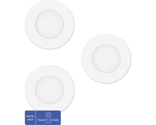 LED Einbauleuchte EGLO crosslink.z 31741 LED 2,8 W 360 lm 2700 K 3 -flammig Ø 85 mm weiß IP 44 3 Stück ( )