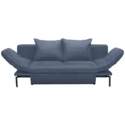 Schlafsofa in Webstoff Blau