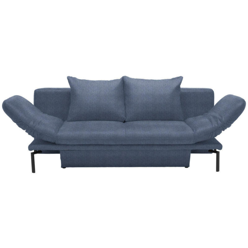 Schlafsofa in Webstoff Blau