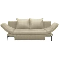 Schlafsofa in Webstoff Beige