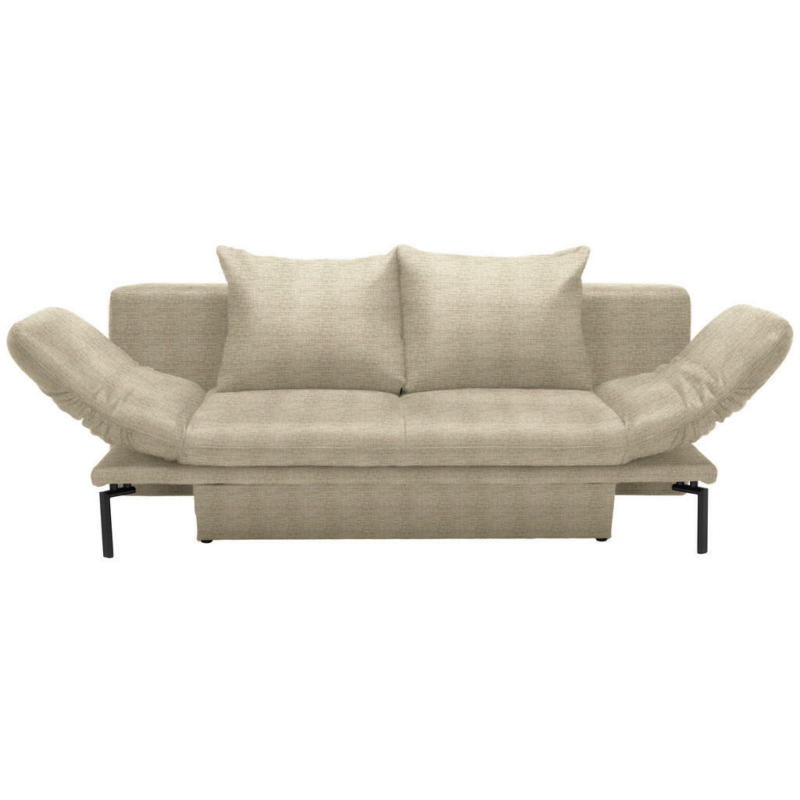 Schlafsofa in Webstoff Beige