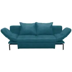 Schlafsofa in Webstoff Petrol