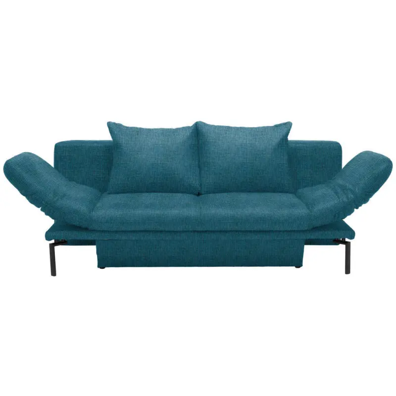 Schlafsofa in Webstoff Petrol