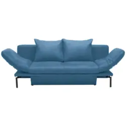 Schlafsofa in Webstoff Türkis