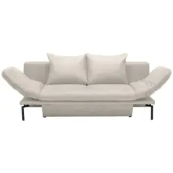 Schlafsofa in Webstoff Creme