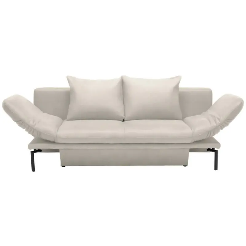Schlafsofa in Webstoff Creme