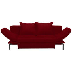 Schlafsofa in Webstoff Dunkelrot