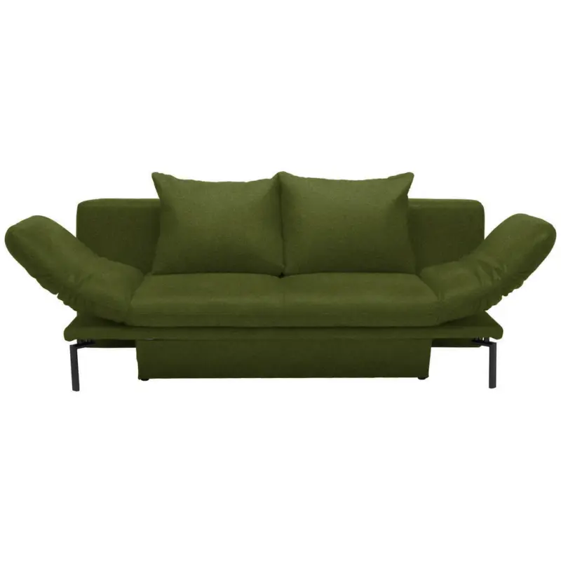 Schlafsofa in Webstoff Dunkelgr&uuml;n