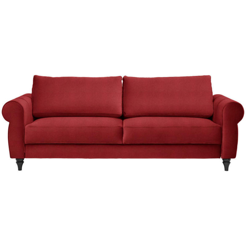 Schlafsofa in Webstoff Rot