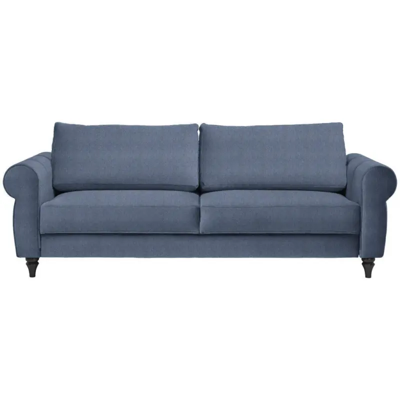 Schlafsofa in Webstoff Blau