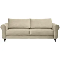 Schlafsofa in Webstoff Beige