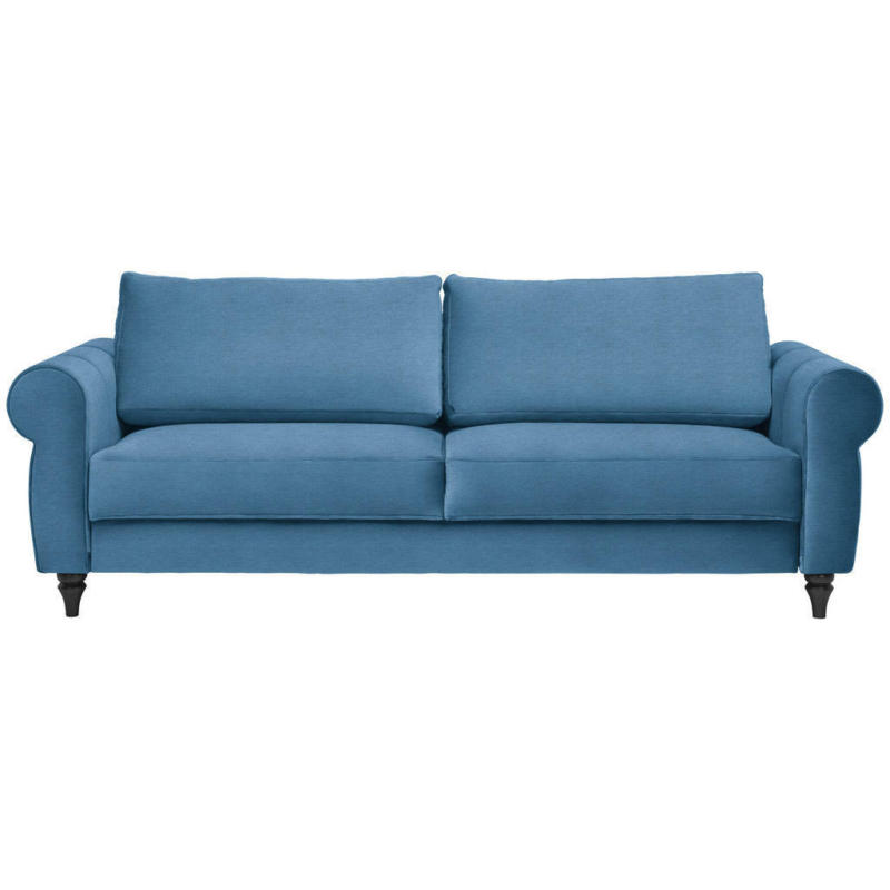 Schlafsofa in Webstoff Türkis