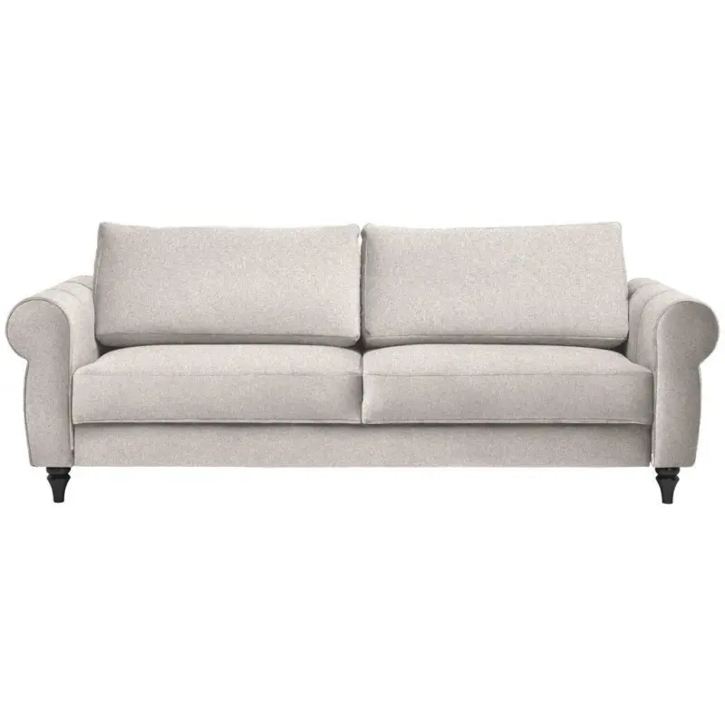 Schlafsofa in Webstoff Hellgrau