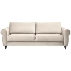 Schlafsofa in Flachgewebe Sandfarben