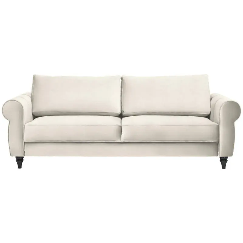 Schlafsofa in Webstoff Creme