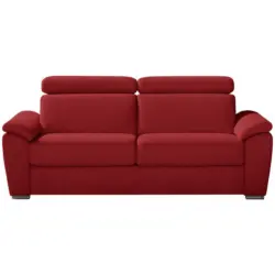 Schlafsofa in Webstoff Rot