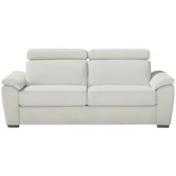 Schlafsofa in Webstoff Weiß