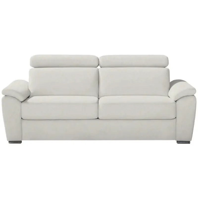 Schlafsofa in Webstoff Weiß