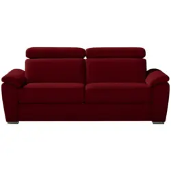 Schlafsofa in Webstoff Dunkelrot