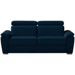Schlafsofa in Webstoff Dunkelblau