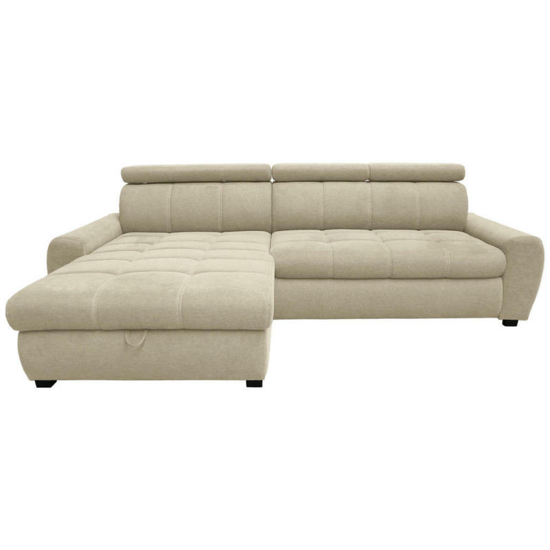 Ecksofa in Webstoff Beige