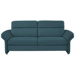 Dreisitzer-Sofa in Leder Blau