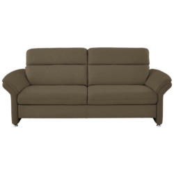 Dreisitzer-Sofa in Leder Grau