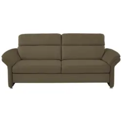 Dreisitzer-Sofa in Leder Grau