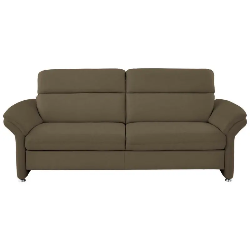 Dreisitzer-Sofa in Leder Grau