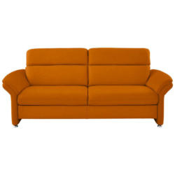 Dreisitzer-Sofa in Leder Orange