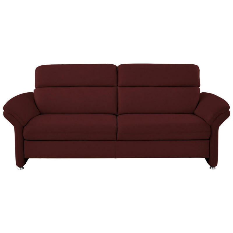 Dreisitzer-Sofa in Leder Brombeere